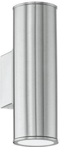 EGLO LED Außen-Wandlampe Riga, 2 flammige Außenleuchte | Wandleuchte aus verzinktem Stahl in Silber, IP44
