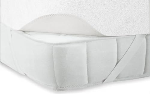 Castejo Matratzenschoner, Matratzenschutz mit Nässesperre, Frottee mit 4 Eckgummis, geräuschlos, atmungsaktiv Matratzenauflage, Inkontinenzauflage für eine Matratzenhöhe bis zu 25cm (120x200)