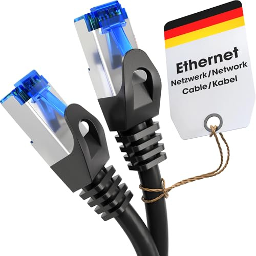 KabelDirekt Netzwerkkabel – Überträgt maximale deutsche Glasfaser-Geschwindigkeit – Netzwerk, Ethernet Kabel, LAN & Patch Kabel – 0,5m – In 0,25-30m – Gigabit-Netz, Router/Modem, RJ45 (silbern)