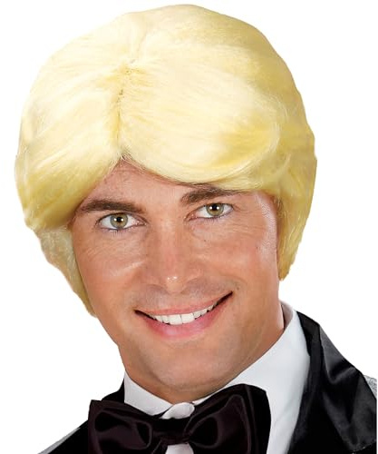 W WIDMANN MILANO Party Fashion 6145C - Perücke Claude Francois, blond, Kunsthaarperücke, Disco, Mottoparty, Karneval