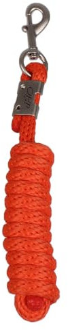 QHP Führstrick Anbindestrick Luxus Karabinerhaken Uni 2 m (Oranje)