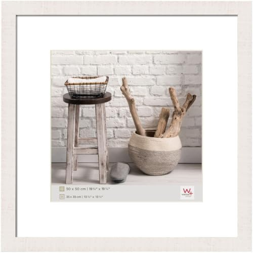 walther design Bilderrahmen polarweiss 50 x 50 cm Home Holzrahmen HO550V