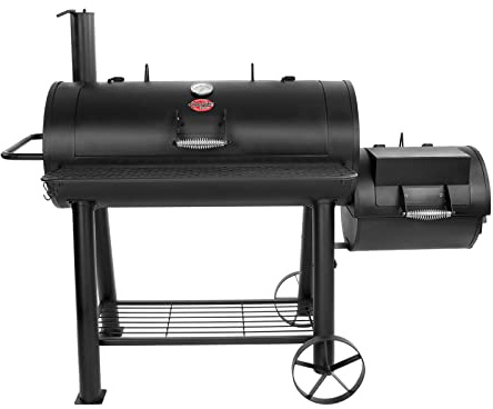 Char-Griller Competition Pro Barrel Grill and Offset Smoker in Black