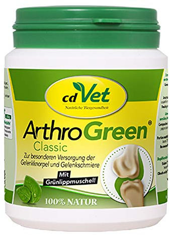 cdVet ArthroGreen Classic 70g - complément Alimentaire Naturel et Efficace pour Soutenir Les articulations des Chiens et des Chats avec des vitamines et des minéraux
