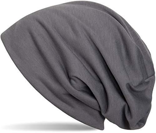 styleBREAKER Klassische Slouch Beanie Mütze, leicht und weich, Longbeanie, Unisex 04024018, Farbe:Anthrazit