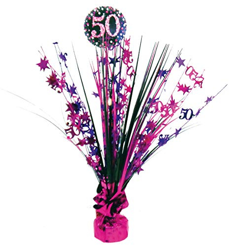Amscan 9900607 - Tischdekoration 50 Sparkling Celebration - Pink Folie / Papier 45,7 cm, Geburtstag