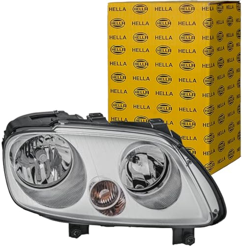 HELLA 1EE 010 203-021 Scheinwerfer - VW Touran (1T1, 1T2) - chrom - ECE | Kompatibel mit: VW CADDY III Großraumlimousine, CADDY III Kasten/Großraumlimousine, TOURAN
