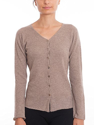DALLE PIANE CASHMERE Cardigan Donna 100% Cashmere - Visone, L