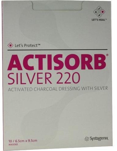 ACTISORB 220 Silver 9,5x6,5 cm steril Kompressen 10 St by EMRA-MED Arzneimittel GmbH