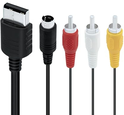Gam3Gear S AV S-Video Cable de audio RCA de video para Sega Dreamcast