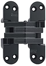 SOSS Invisible Hinge Model 218 for 1-3/4 Thick Material, 20 Minute Fire Rated, Zinc, Black E-Coat Exterior Finish, Model Number 218US19