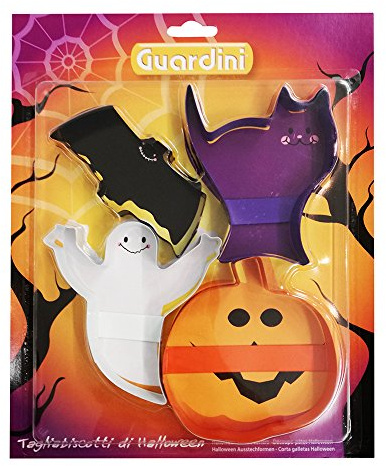 Guardini, Set di 4 tagliabiscotti Halloween, Banda stagnata