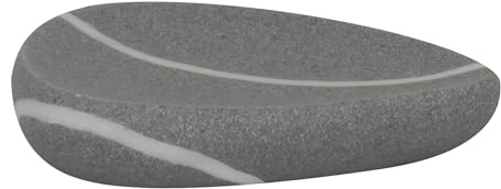 MSV Seifenschale Steinoptik dekorative Badausstattung Seifenablage Zen Maße: 12 x 10 x 2 cm