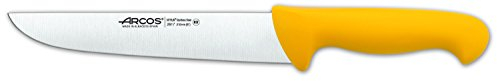 Arcos Coltello da Macellaio in Acciaio Inossidabile Nitrum con Lama da 210 mm – Ideale per Tagliare Carne, Pesce e Verdure – Manico Ergonomico in Poliossimetilene, Serie 2900, Colore Giallo