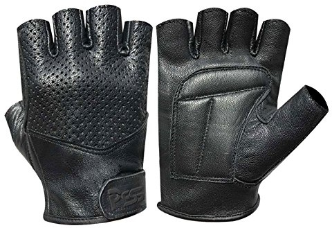 Guantes de motociclismo, ciclismo y conducción, diseño de medio dedo, 309-312-313-314, 312-Black, Small