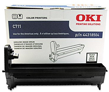 Oki Data 44318504 Image -Drum for C711 Series Printers, 20000 Page Yield, Black