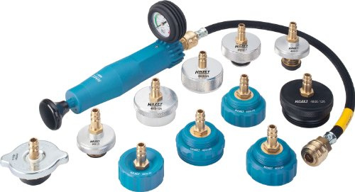 HAZET Kühlsystem-Tester 4800/12, 12-teilig, Kunststoff-Kasten | 2820 g, 12-teilig, Antrieb 610160 Diagnose (Motor), 610120 Kühlsystem , Schlauchverbindung,, Kunststoff-Kasten