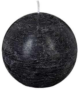 Atmosphera - Bougie boule rustique - noir - 445g