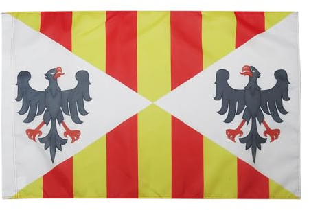 AZ FLAG Drapeau Royaume normand de Sicile 1130-1815 150x90 cm Fourreau | Usage intérieur et extérieur Drapeau décoratif royal sicilien coutures doubles et bords renforcés avec fourreau pour mât