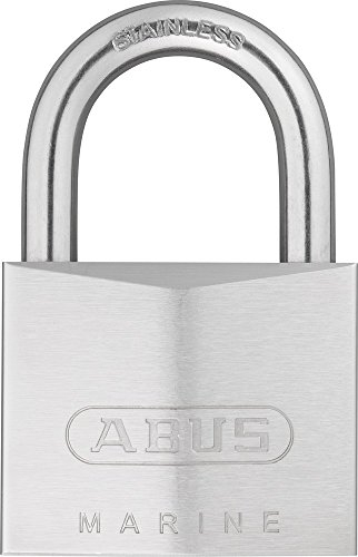 ABUS Lucchetto Marine 75IB/50 - Resistente alle intemperie - Corpo della Serratura in Ottone con Rivestimento in Nichel Perlato - Livello di Sicurezza 7 - Argento