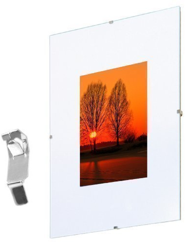 die-geschenkidee Bilderrahmen Randlos 50x70 cm, Acrylglas Doppelpack, Rahmenlos Bildhalter Kunststoffglas