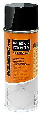Foliatec Interior Color Spray, Farbspray Schnelltrocknend, Abriebfest, für Kunststoffe, Leder, Weiß, 400 ml (1er Pack), Alpinweiss Matt