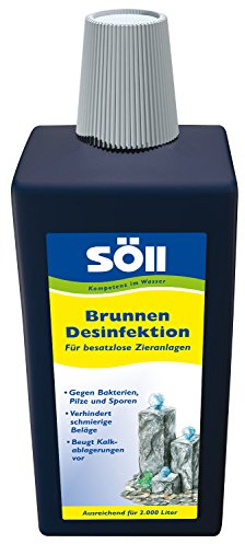 Söll 81448 BrunnenDesinfektion 1 l - Desinfektionmittel, Reinigungsmittel von Zieranlagen, Dekobrunnen, Springbrunnen ohne Tierbestand, gegen Bakterien, Pilze
