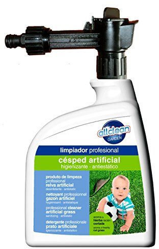 Flower - Limpiador Césped Artificial | Higienizante y AntiEstático | Conexión a Manguera | Aroma a Césped Natural | 1L, 13x7.2x24 cm, Plástico