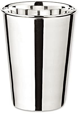 EDZARD Becher Konus, Höhe 11 cm, für 300 ml, schwerversilbert | hochglanzpoliert, Trinkbecher, Silberbecher, Bechervase, Tischdeko, Barzubehör, Geschenkidee