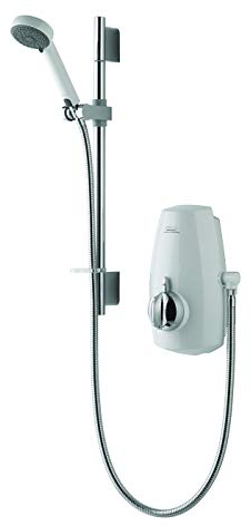 Aqualisa Aquastream Thermo mixer shower with adjustable head - White/Chrome