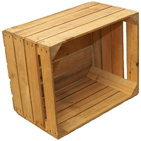 Kistenkolli Altes Land massive Holzkiste Obstkiste Weinkiste Apfelkiste+++Gebraucht Shabby Vintage Natur ca 49 x 42 x 31cm