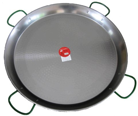 Vaello Campos S.L. 180 Piatto per Paella con 4 Maniglie Acciaio Lucido, 80 cm