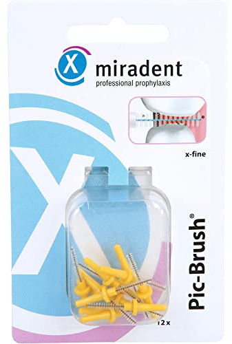 Miradent Pic-Brush Ersatzbürsten x-fein gelb 12, 12 St. Interdentalbürsten
