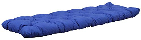 Ambientehome Auflage 3er Bankkissen Bankauflage Polsterkissen, 150 x 50 x 8 cm, blau