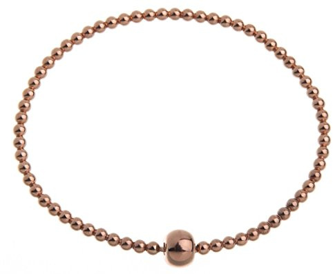 Silberketten Store Fashion Kugelkette Armband -Elastic Elements - echt 925 Silber, rosé vergoldet