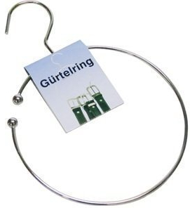 Jean products 1x Gürtelring, Krawattenhalter mit Haken für den Kleiderschrank, Ø 14cm