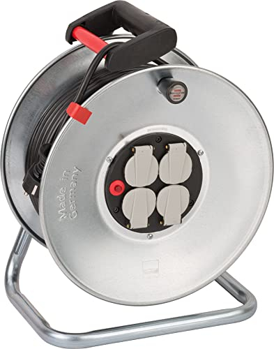 Brennenstuhl 1195066 Garant S 4 Export - Tambor para cable alargador (50 m, H05VV-F 3G1,5)