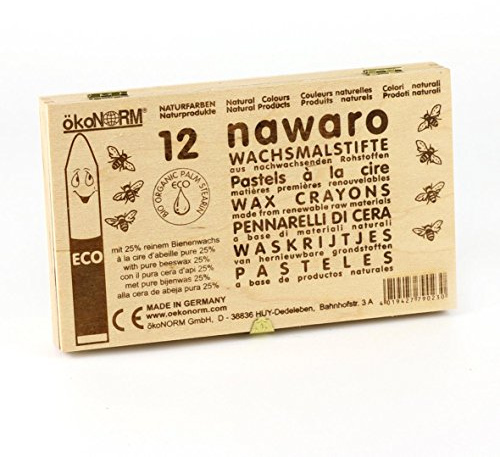 ÖkoNorm 79023 - Nawaro Wachsmalstifte in Holzbox, Schreibwaren
