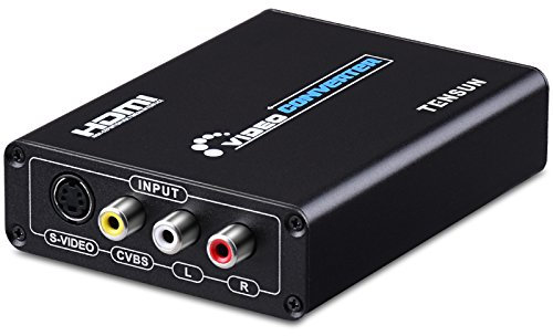 tensun HDMI a Composite 3RCA AV S-Video R/L Audio Vdieo adaptador convertidor Upscaler 1080P de apoyo para Fire TV/roku/Xbox/STB/DVD/Blu-ray/DVD/PS3/PS4/portátil/TV