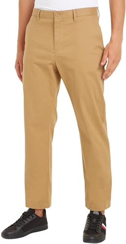 Tommy Hilfiger Pantaloni Uomo Essential Twill Chino Regular Fit, Verde (Classic Khaki), 30W/36L
