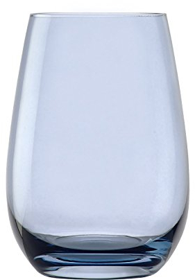 Stölzle Lausitz Bicchieri Acqua Elements Blu Grigio Set 6 – 465 ml Bicchieri in Cristallo per Acqua Succo e Cocktail – Resistenti agli Urti Lavabili in Lavastoviglie – Eleganti e Versatili