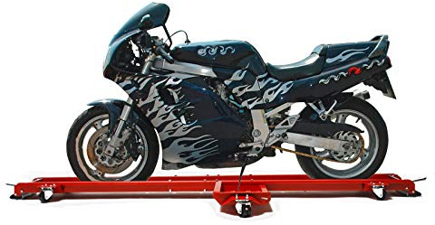 DEMA Motorrad Rangierhilfe Rollwagen – 567 kg, Stabiler Rollwagen für einfaches Bewegen von Motorrädern, ideal für Werkstatt und Garage