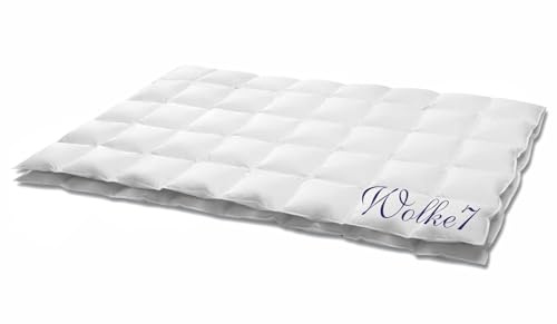HANSKRUCHEN® Wolke 7 Bettdecke 200x220 cm - Medium - Made in Germany Kassettendecke aus 100% Baumwolle - Allergiker geeignet