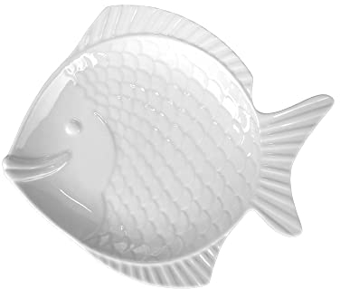 Holst Porzellan Fish Nemo Lot de 30 Assiettes à Poisson Blanc 30 x 26 x 3 cm