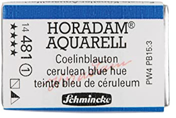 Schmincke - HORADAM® AQUARELL - finest artists' watercolour paints, 481 Cerulean blue, 14 481 043, 1/1 pan