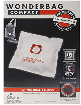 Rowenta WB305140 Staubsaugerbeutel, Wonderbag Compact, Weiß