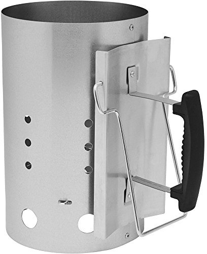 Feldmann 9000 Rapidfire Chimney Starter FZG - Barbecue Carbone più Chiaro, Colore Nero