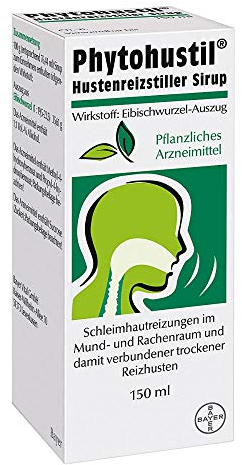 Phytohustil Hustenreizstiller Sirup, die pflanzliche Soforthilfe bei Reizhusten, entzündungshemmend und regenerierend, 150 ml
