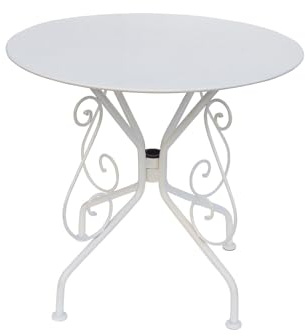 Vente-unique - Gartentisch 4 Guermantes - Metall - weiß