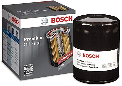 BOSCH 3330 Premium Oil Filter With FILTECH Filtration Technology - Compatible With Select Audi, Chrysler, Dodge, Ford, Jeep, Lexus, Lincoln, Mazda, Mercury, Saab, Toyota, Volkswagen